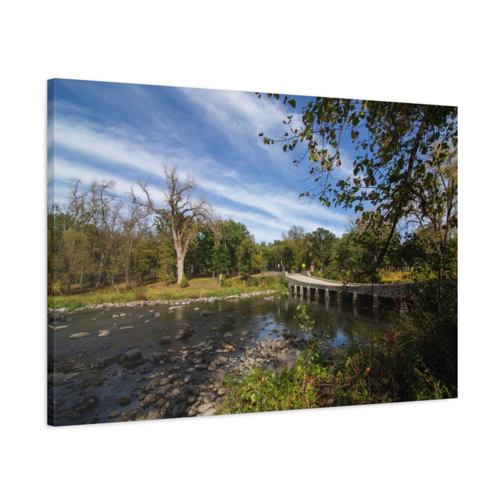 Swayback Bridge at Ramsey Park canvas print sideview