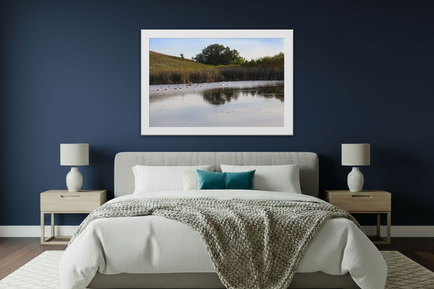 Minnesota Wetland Nature Art Matte Paper Print Above Master bed