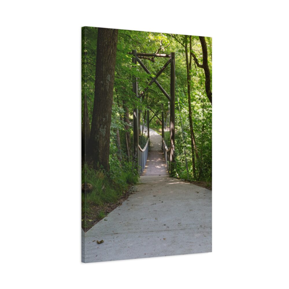 Suspension Bridge, Ramsey Park Minnesota canvas print sideview