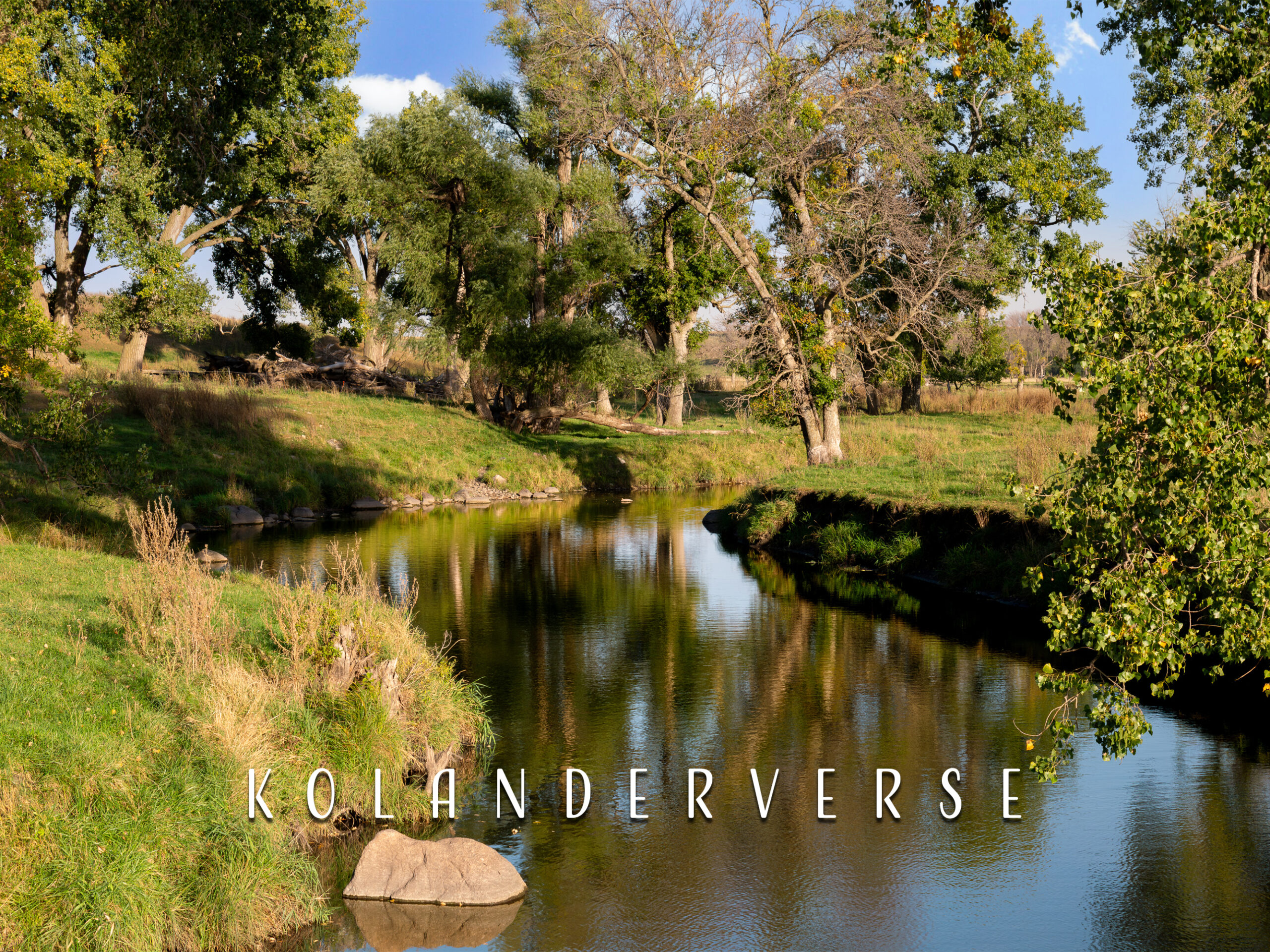 Prairie River Reflections Photo Print, Minnesota Country Landscape