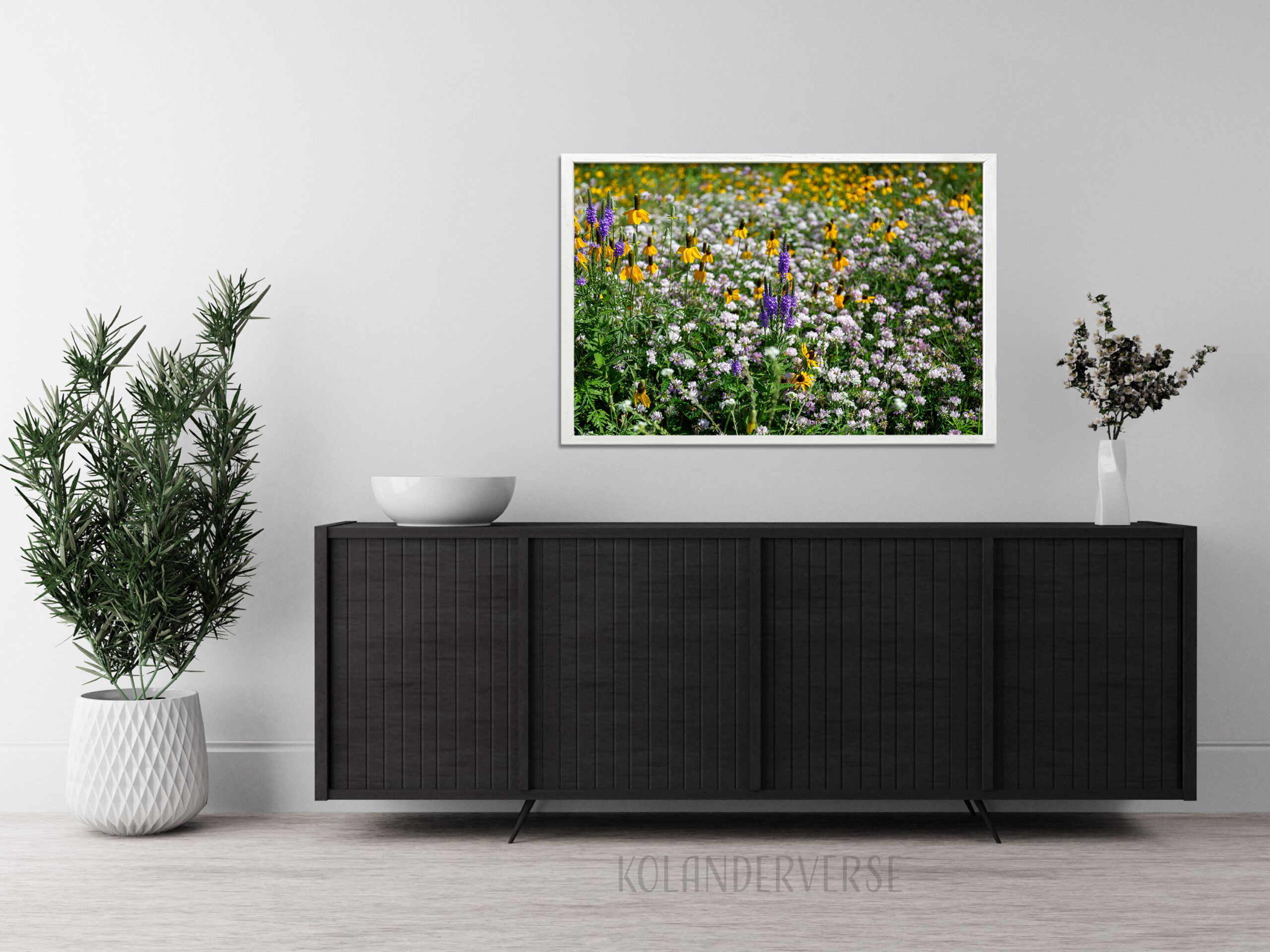 Minnesota Prairie Wildflower Print, Yellow Coneflowers with Purple Hoary Vervain Flowers 3 Minnesota Prairie Wildflower Print, Yellow Coneflowers with Purple Hoary Vervain Flowers - Image 3